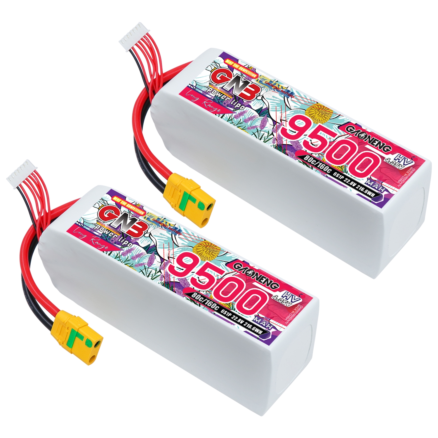 GAONENG GNB HV 6S 22.8V 9500mAh 80C LiPo Battery XT90S