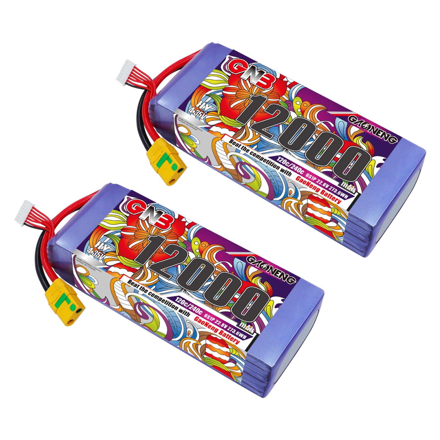 GAONENG GNB 6S 22.8V HV 12000mAh 120C RC LiPo Battery XT90S