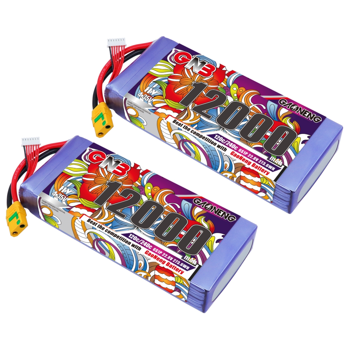 [Copy]GAONENG GNB 12000mAh 6S 22.8V HV 120C RC LiPo Battery XT90S