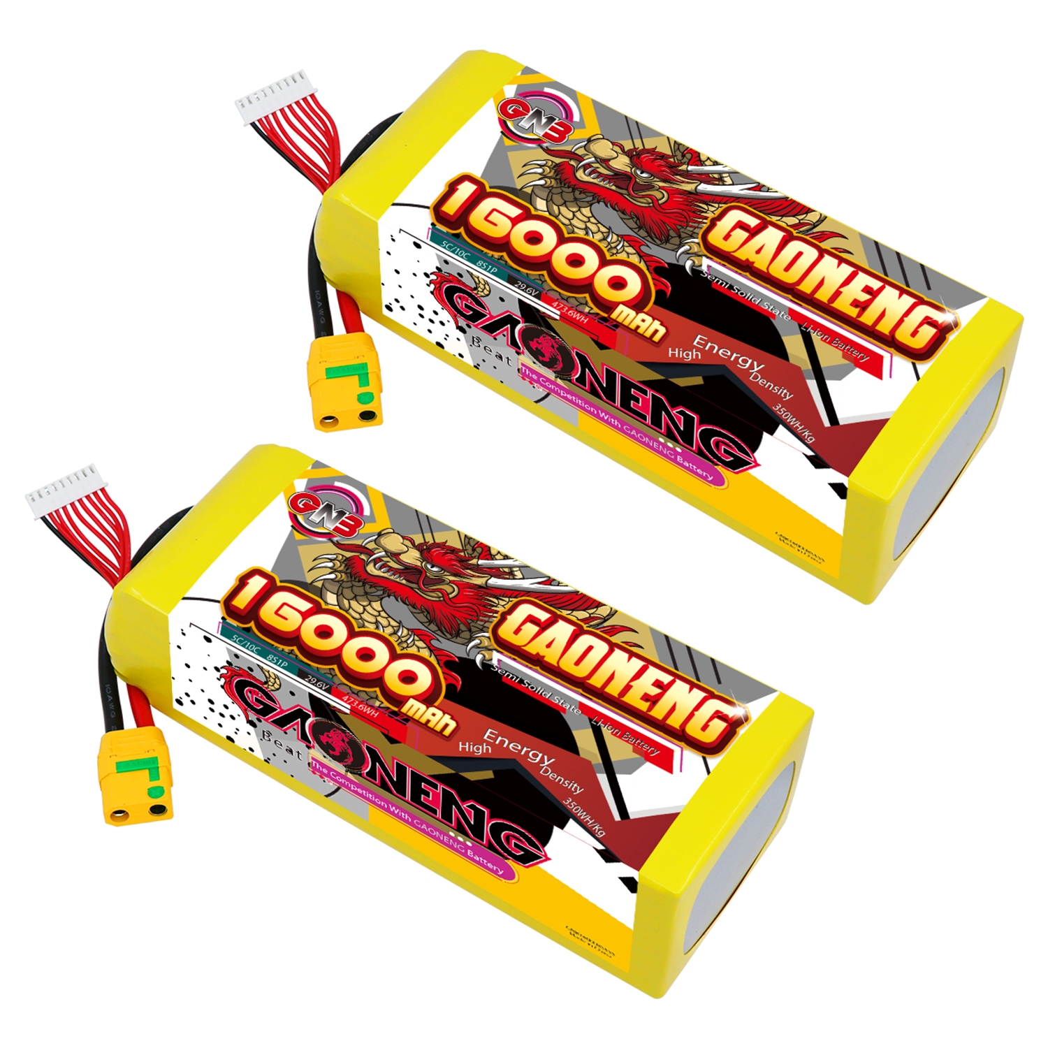 GAONENG GNB 16000mah 8S 29.6V 5C XT90S Semi Solid State Li-ion Battery 350WH/kg