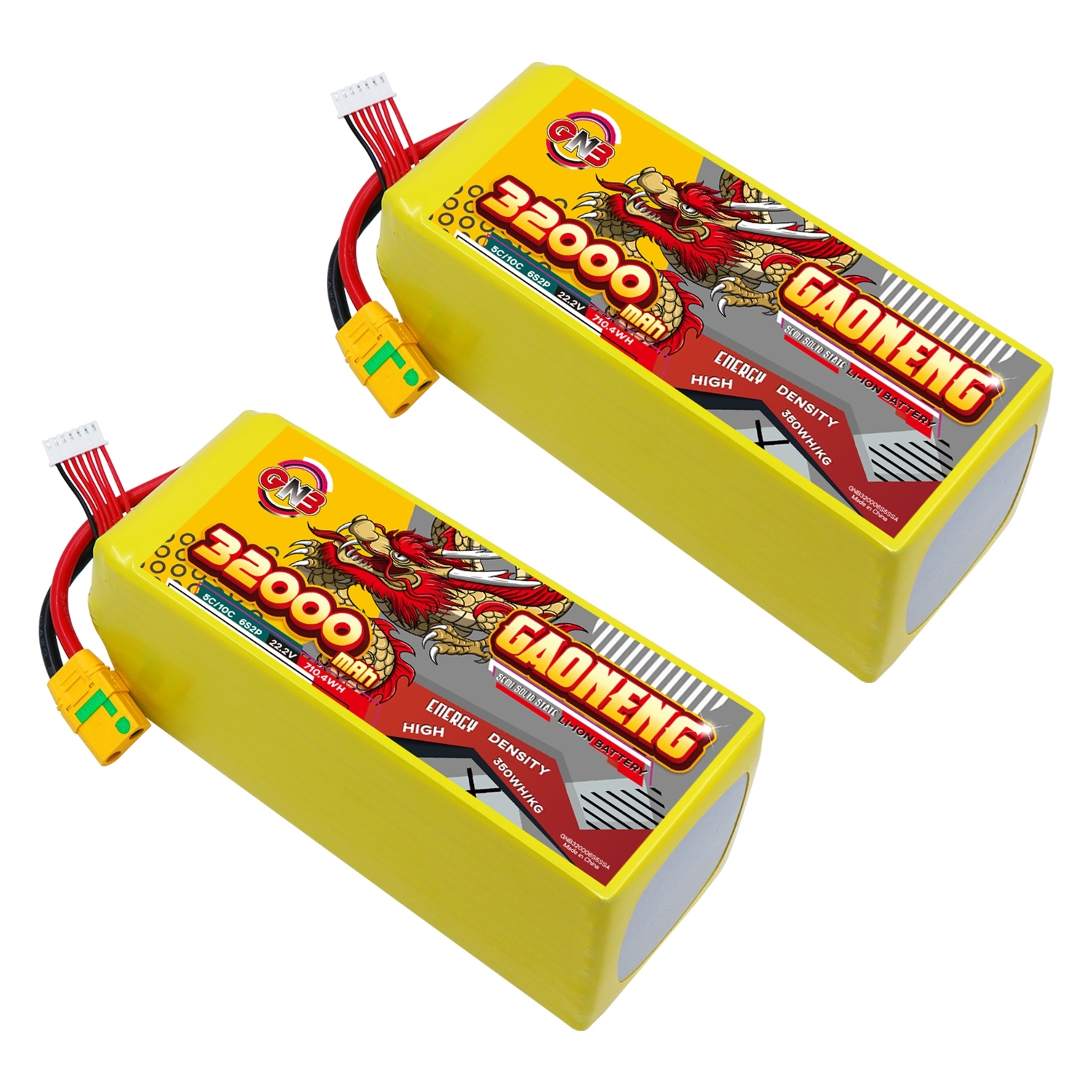 GAONENG GNB 32000mah 6S 22.2V 5C XT90S Semi Solid State Li-ion Battery 350WH/kg