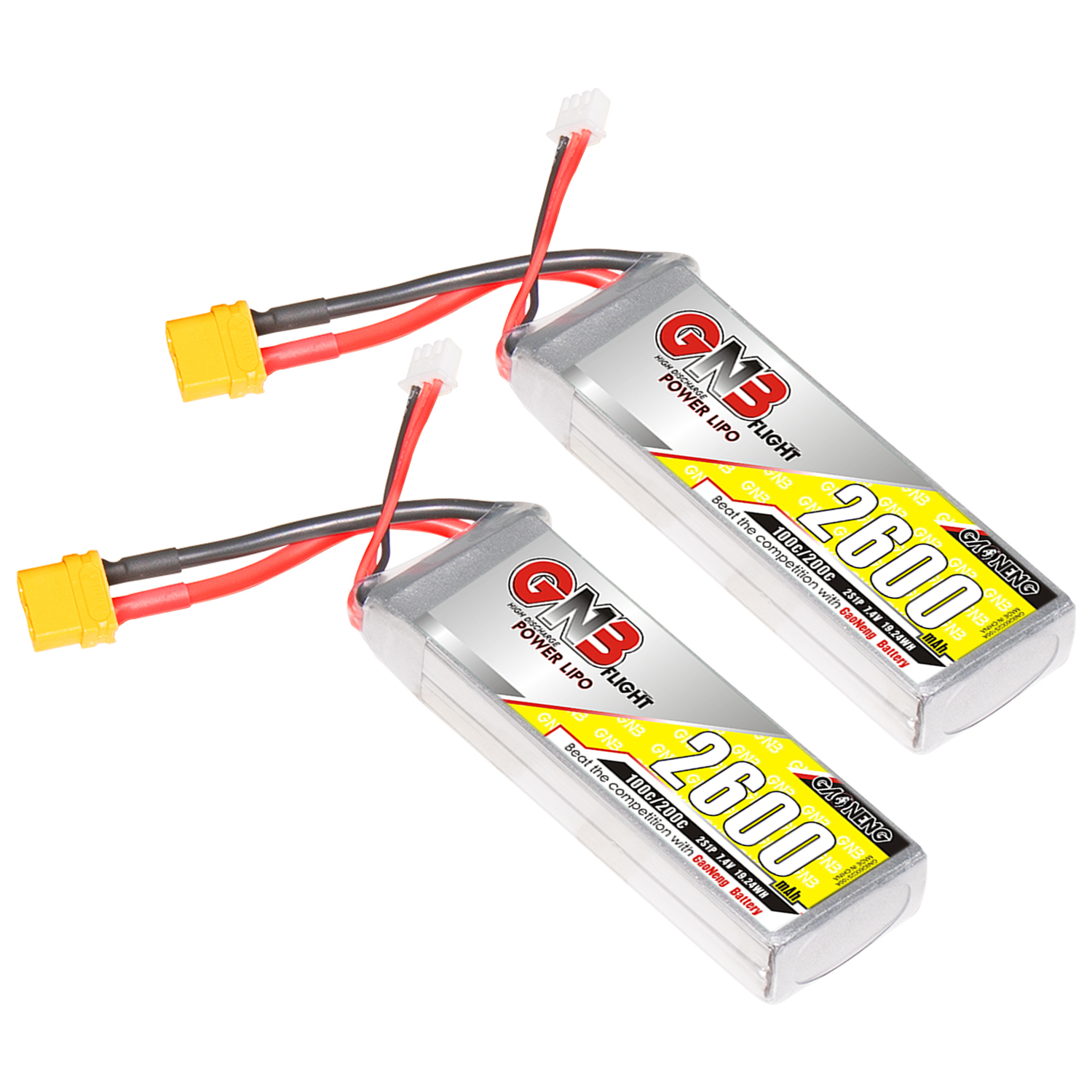 GAONENG GNB 2S 7.4V 2600mAh 100C LiPo Battery XT60