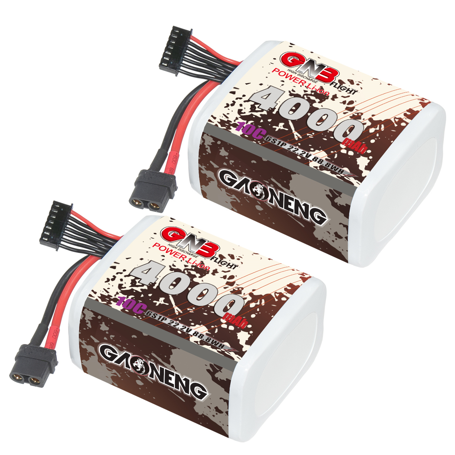 GAONENG GNB 6S 22.2V 4000mAh 10C XT60 Li-ion Battery made with Lishen 21700