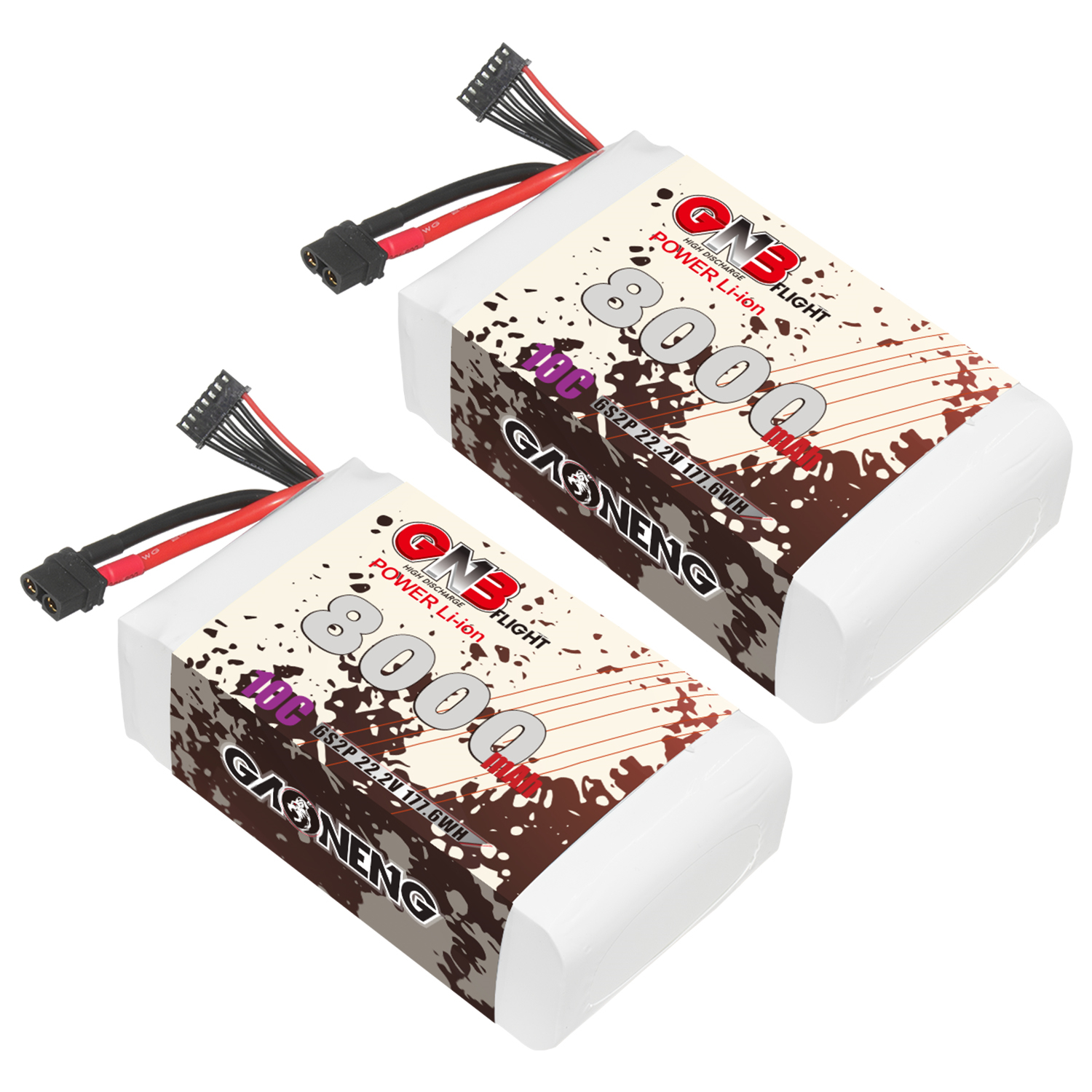 GAONENG GNB 6S 22.2V 8000mAh 10C XT60 Li-ion Battery made with Lishen 21700