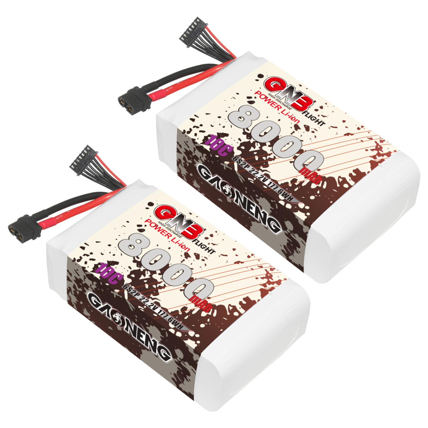 GAONENG GNB 6S 22.2V 8000mAh 10C XT60 Li-ion Battery made with Lishen 21700