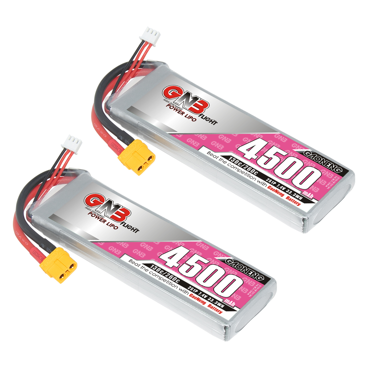 GAONENG GNB 2S 7.4V 4500mAh 130C LiPo Battery XT60