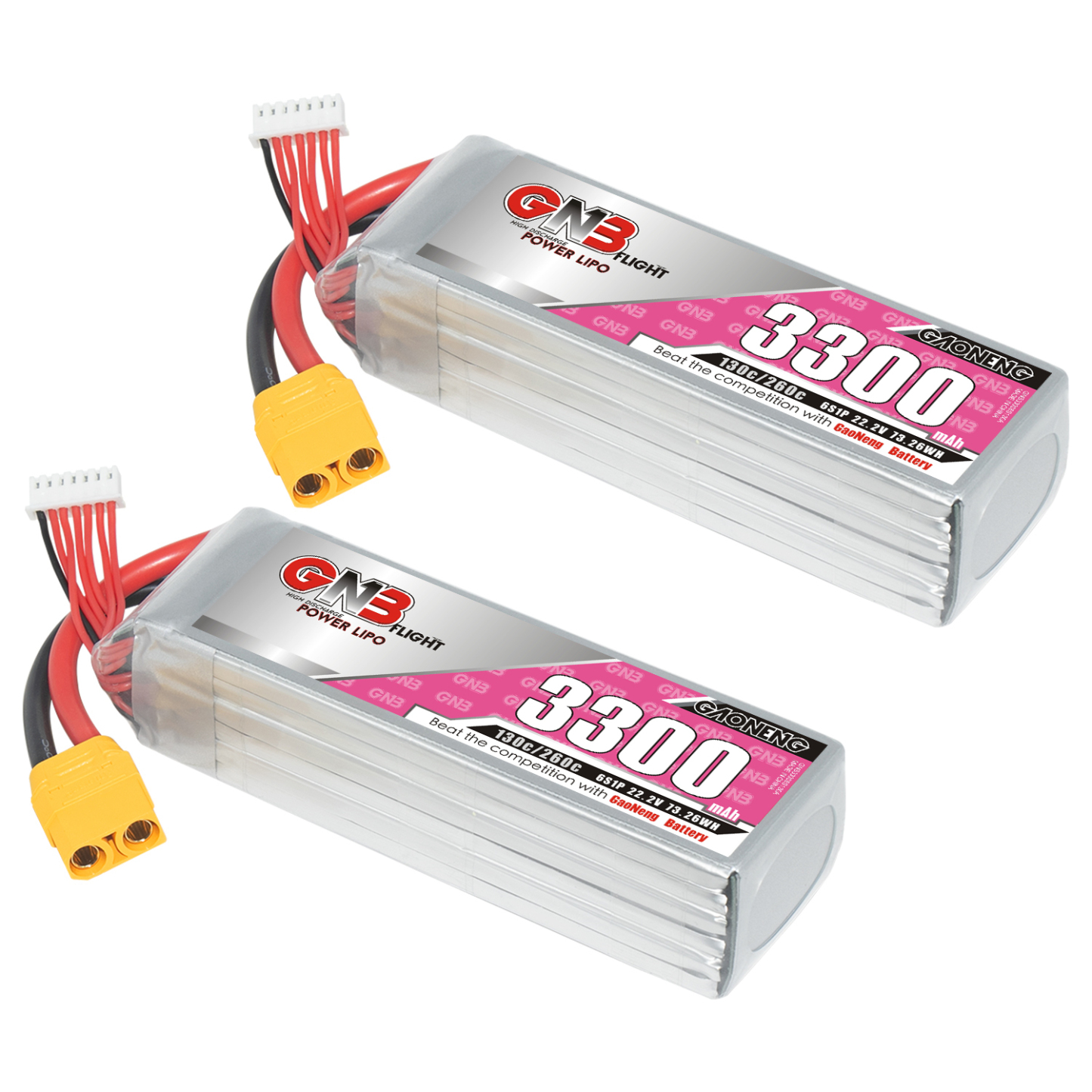 GAONENG GNB 6S 22.2V 3300mAh 130C LiPo Battery XT90