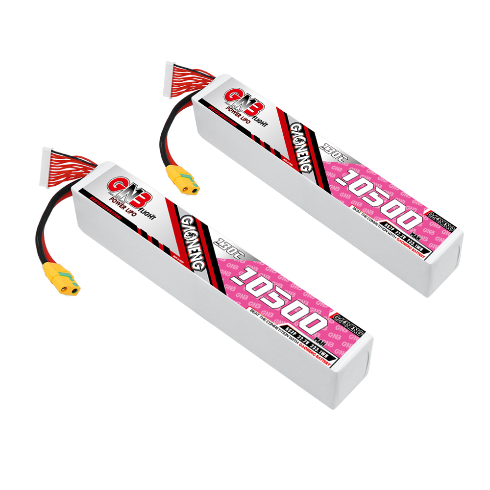 GAONENG GNB 6S 22.2V 10500mAh 130C RC LiPo Battery XT90S Anti Spark