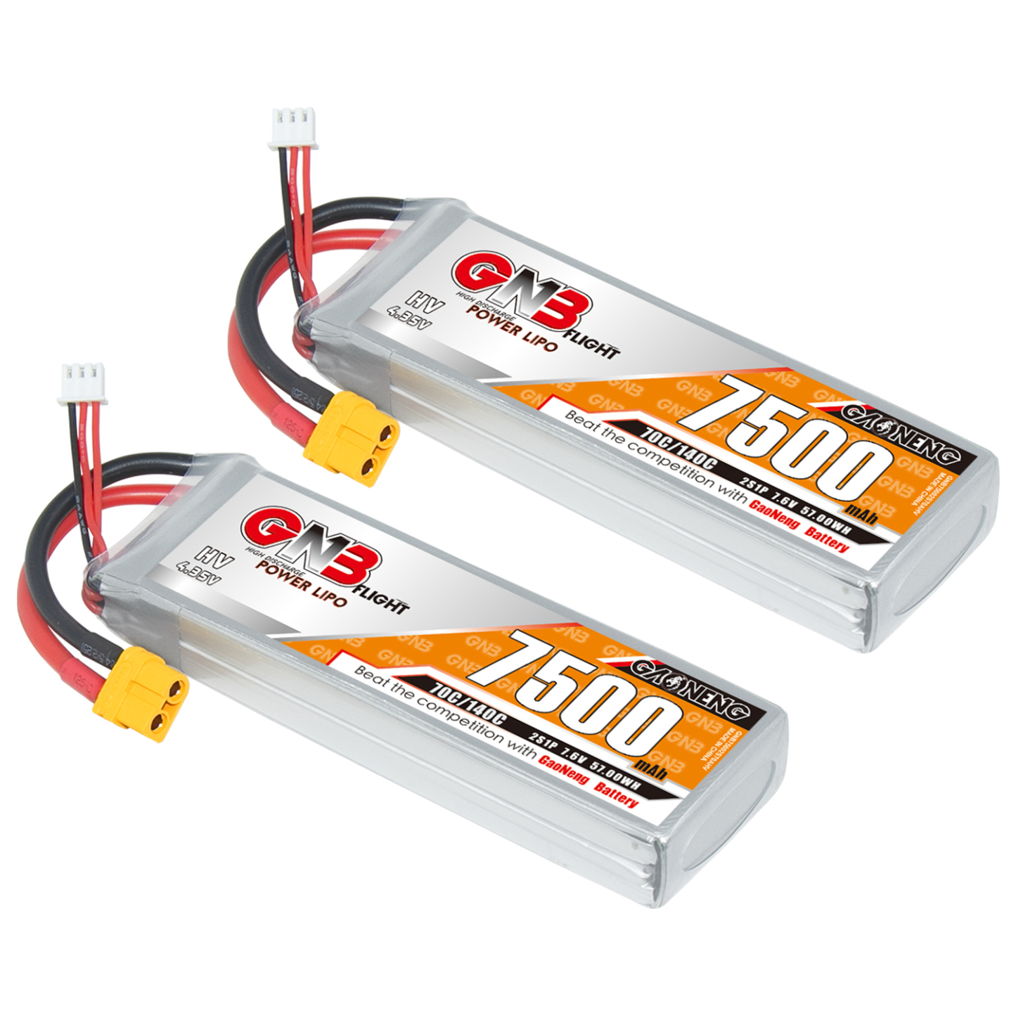 GAONENG GNB HV 2S 7.6V 7500mAh 70C LiPo Battery XT60