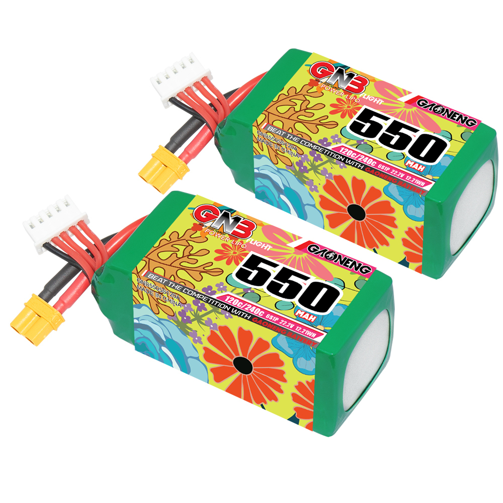 GAONENG GNB 6S 22.2V 550mAh 120C XT30 LiPo Battery FPV Drone Quadcopter
