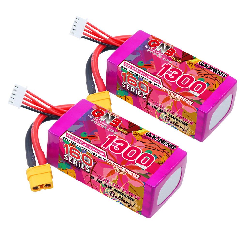 GAONENG GNB 4S 14.8V 1300mAh 160C XT60 LiPo Battery FPV Drone Quads