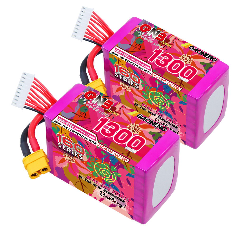 GAONENG GNB 8S 29.6V 1300mAh 160C XT60 LiPo Battery FPV Drone Quads