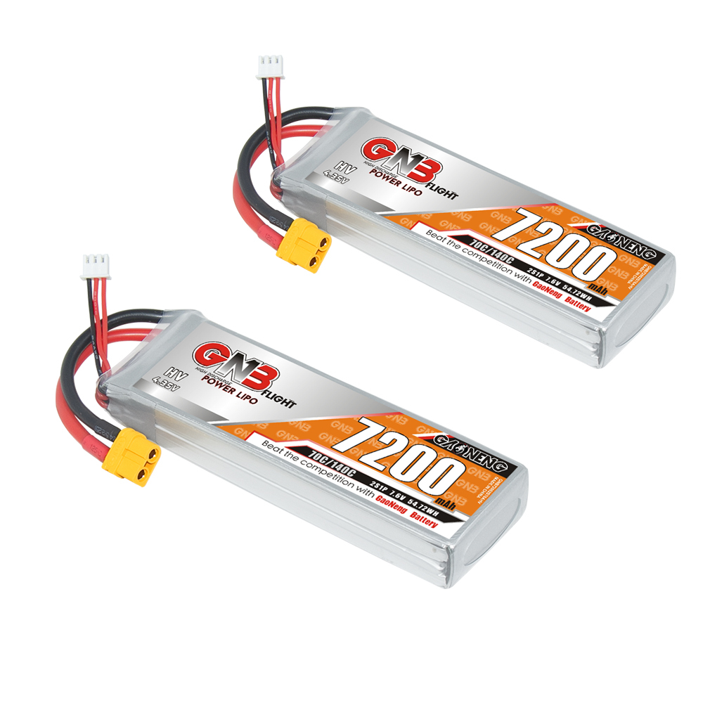 GAONENG GNB HV 2S 7.6V 7200mAh 70C LiPo Battery XT60
