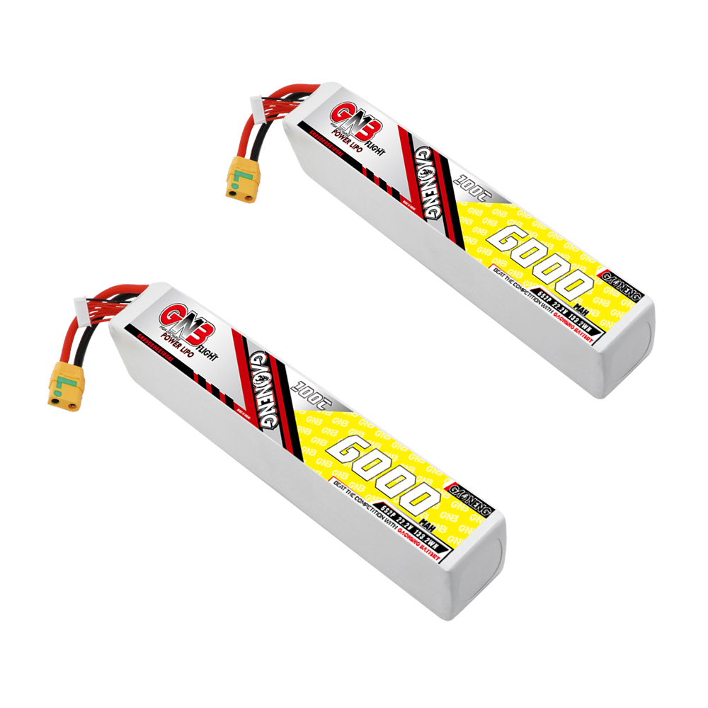 GAONENG GNB 6S 6S2P 22.2V 6000mAh 100C LiPo Battery XT90S