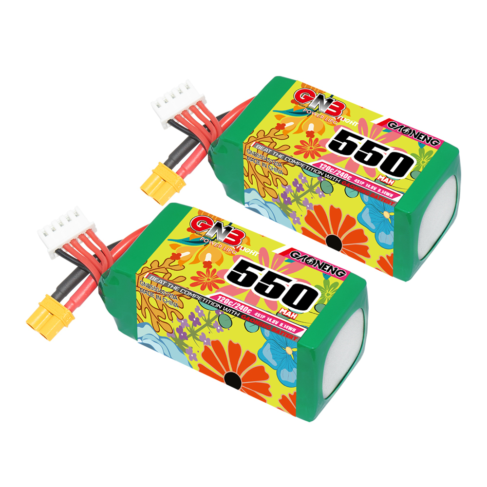 GAONENG GNB 4S 14.8V 550mAh 120C XT30 LiPo Battery for FPV Drone Quads