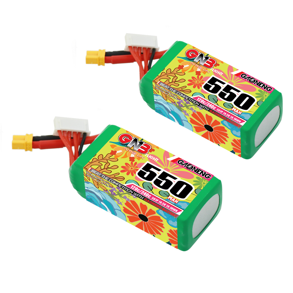 GAONENG GNB 5S 18.5V 550mAh 120C XT30 LiPo Battery Square Type for FPV Drone Quads
