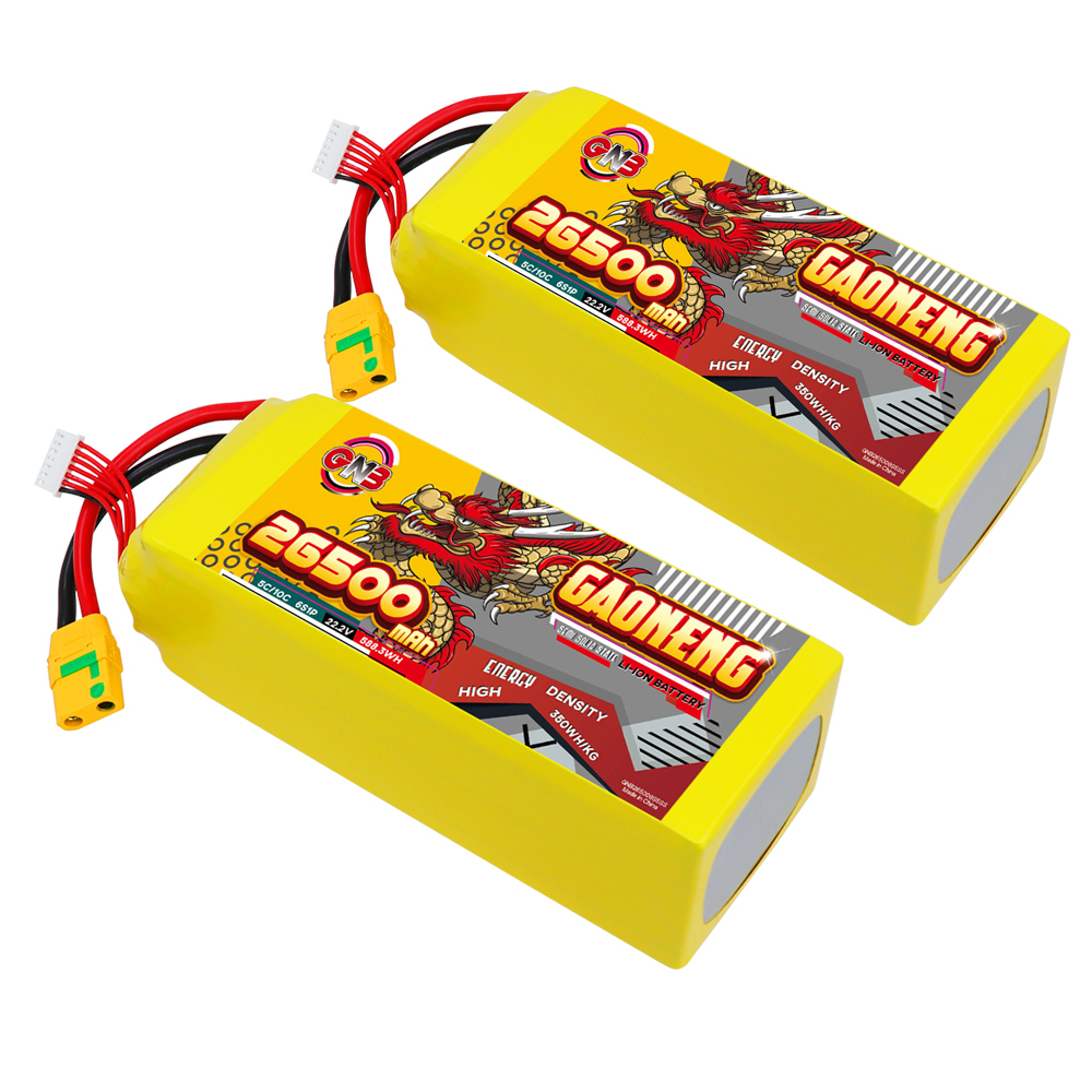 GAONENG GNB 26500mah 6S 22.2V 5C XT90S Semi Solid State Li-ion Battery 350WH/kg