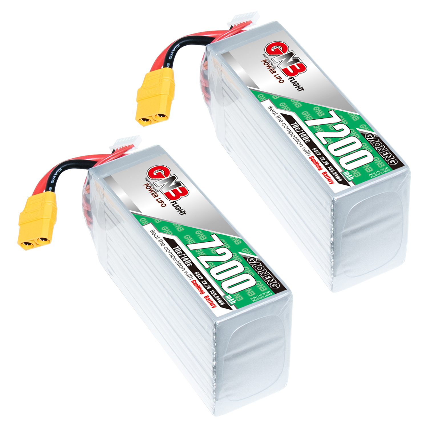 GAONENG GNB 6S 22.2V 7200mAh 70C LiPo Battery XT90