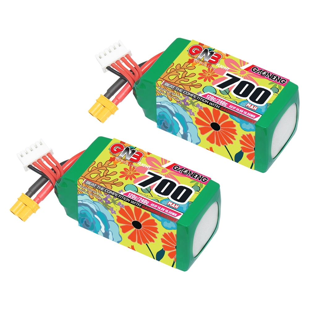 GAONENG GNB 4S 14.8V 650mAh 80C XT30 LiPo Battery for FPV Drone Quads