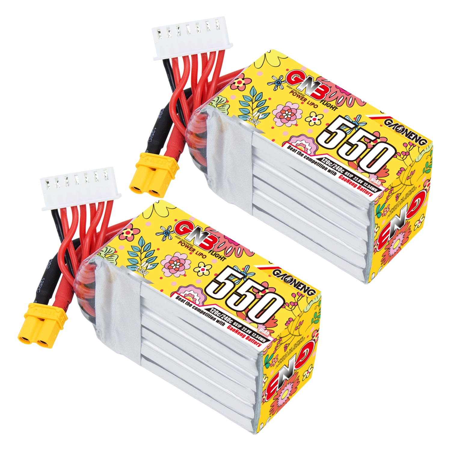 GAONENG GNB LiHV 6S 22.8V 550mAh 120C XT30 LiPo Battery