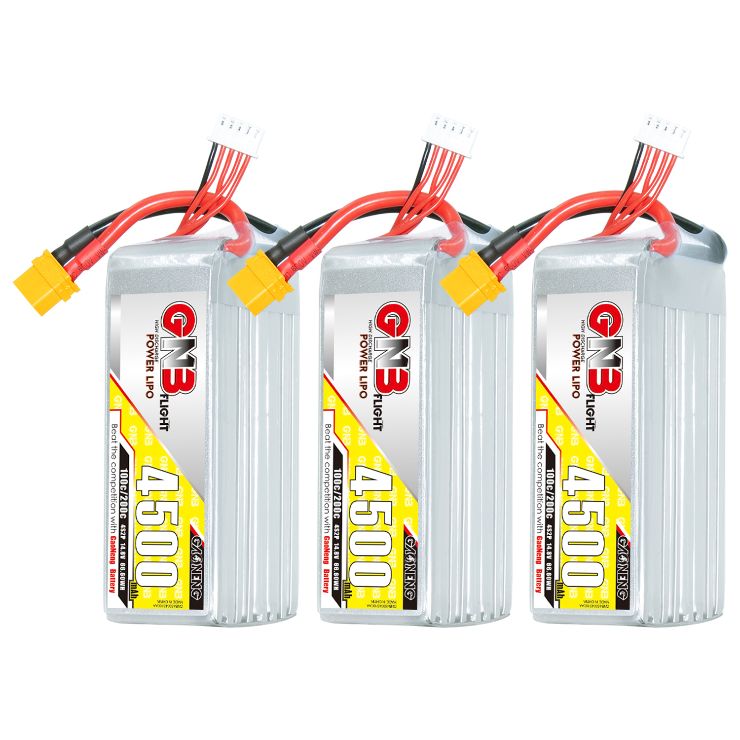GAONENG GNB 4S2P 14.8V 4500mAh 100C LiPo Battery XT60