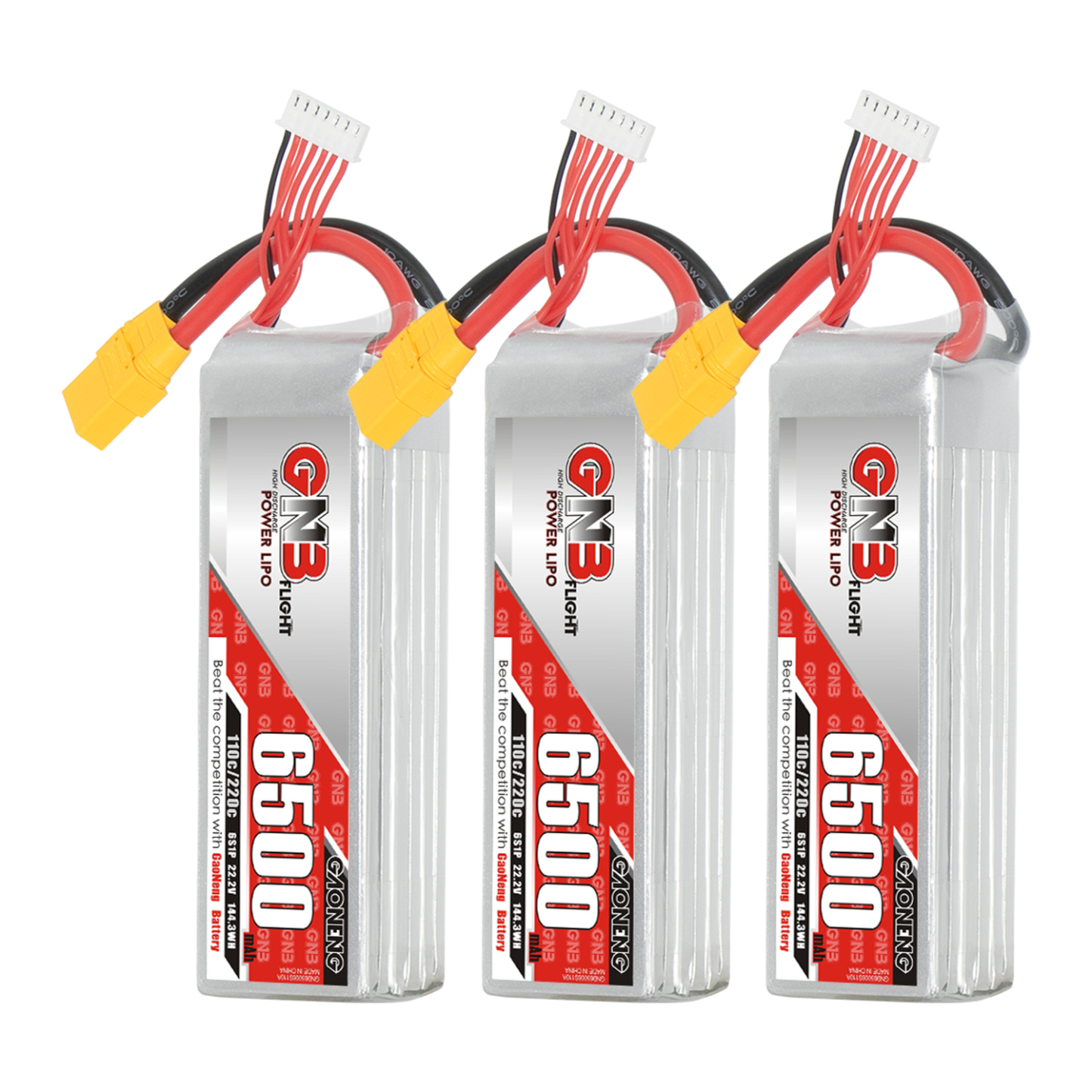 GAONENG GNB 6S 22.2V 6500mAh 110C LiPo Battery XT90