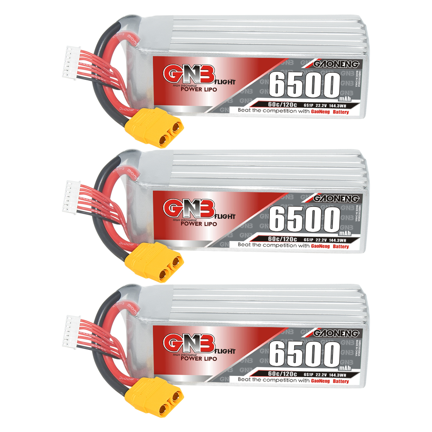 GAONENG GNB 6S 22.2V 6500mAh 60C LiPo Battery XT90