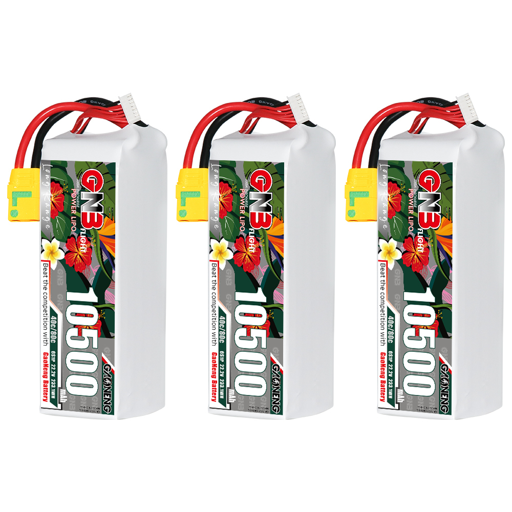 GAONENG GNB 6S 22.2V 10500mah 40C LiPo Battery XT90
