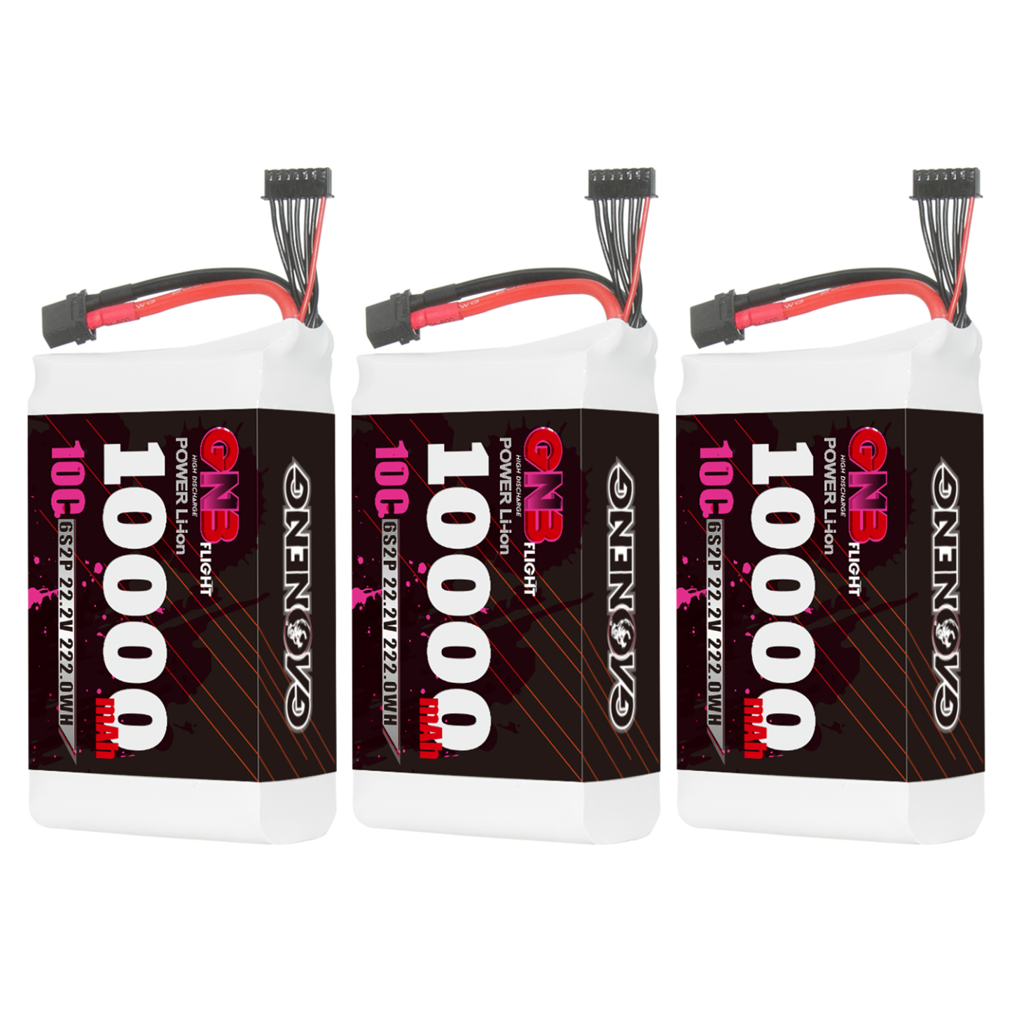 GAONENG GNB 6S 22.2V 10000mAh 10C XT60 Li-ion Battery made with Samsung 21700 50S