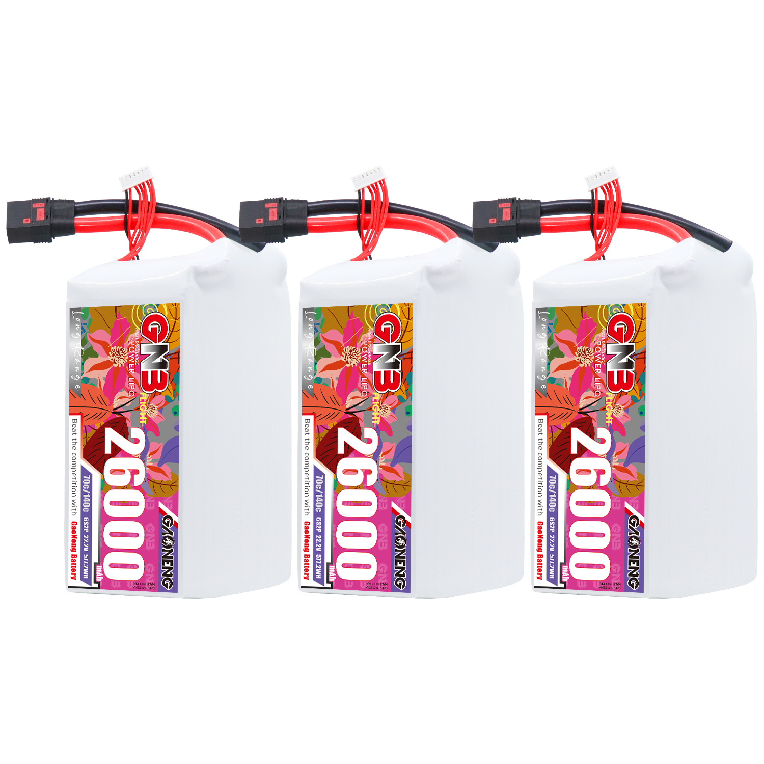 GAONENG GNB 6S2P 22.2V 26000mAh 70C RC LiPo Battery QS8