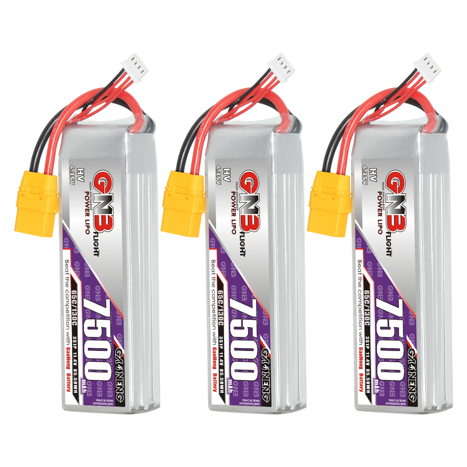 GAONENG GNB HV 3S 11.4V 7500mah 65C LiPo Battery XT90