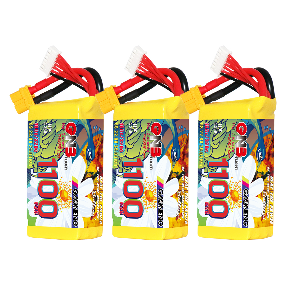 GAONENG GNB LiHV 6S 22.8V 1100mAh 160C XT60 RC LiPo Battery FPV Drone