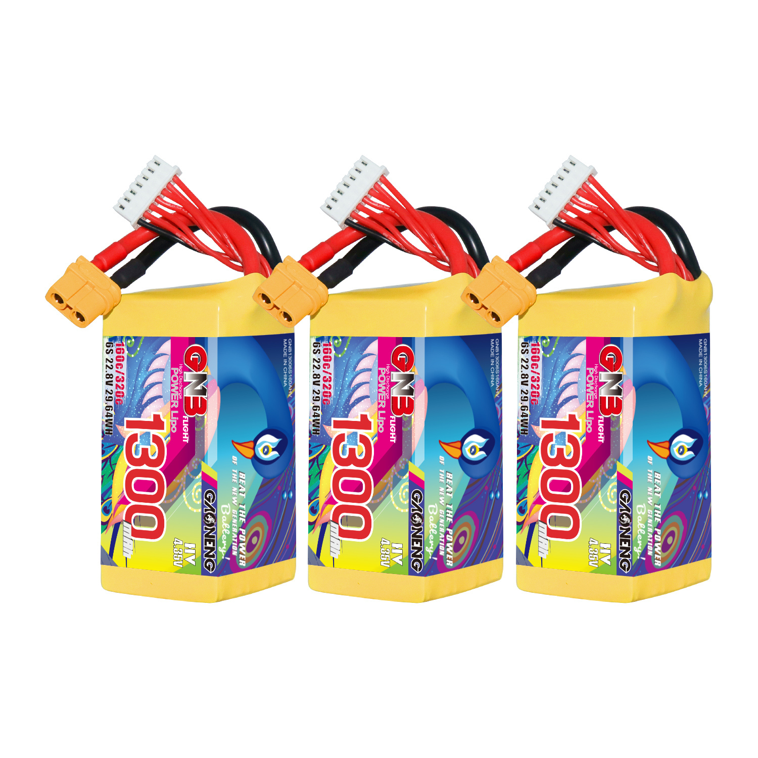 GAONENG GNB LiHV 6S 22.8V 1300mAh 160C XT60 LiPo Battery