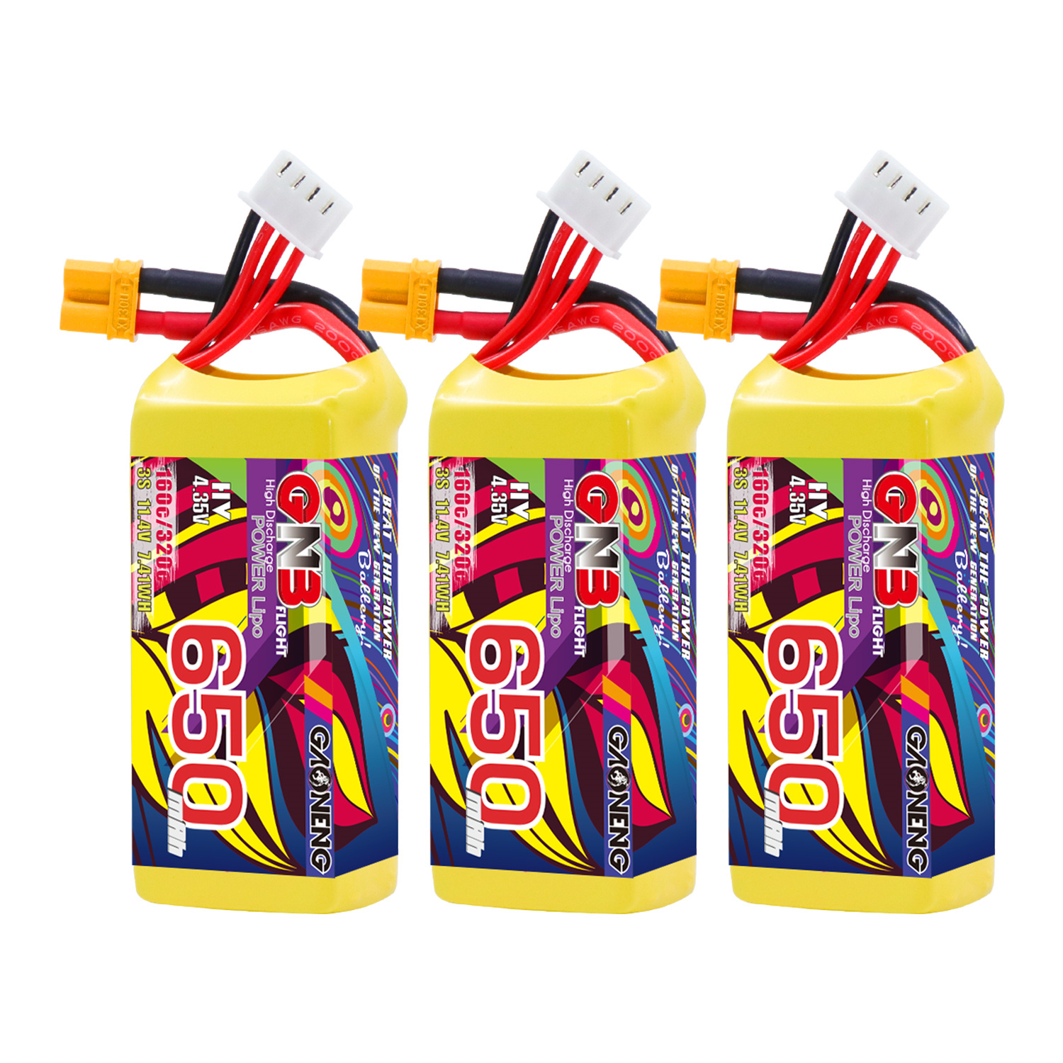GAONENG GNB LiHV 3S 11.4V 650mAh 160C XT30 LiPo Battery