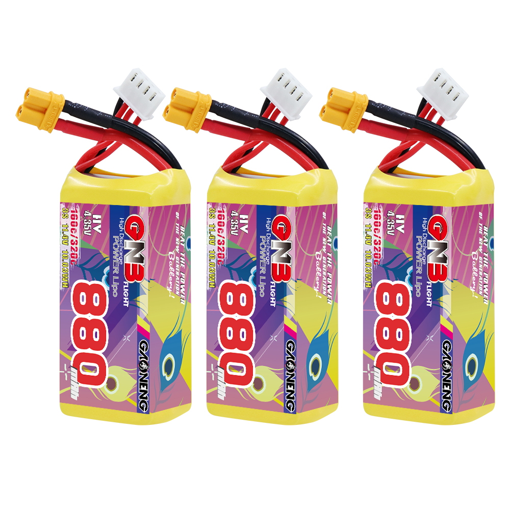GAONENG GNB LiHV 3S 11.4V 880mAh 160C XT30 LiPo Battery