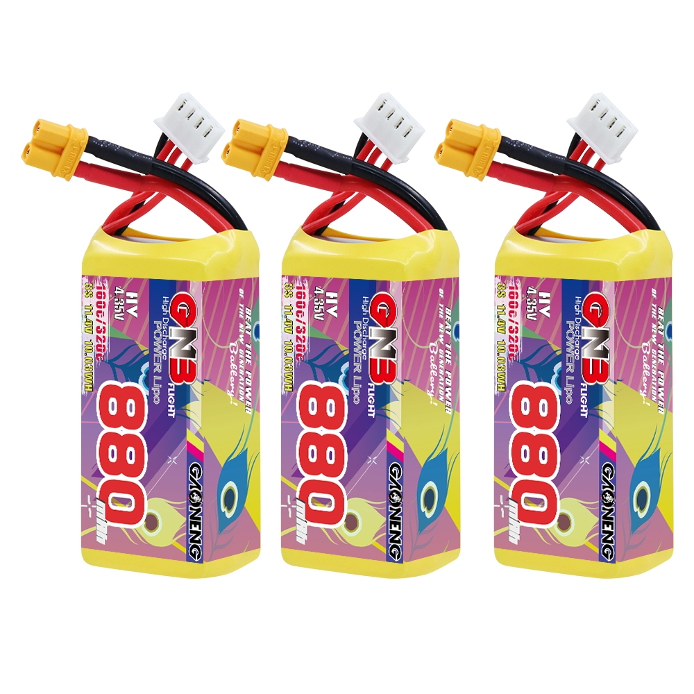 GAONENG GNB LiHV 3S 11.4V 880mAh 160C XT30 LiPo Battery