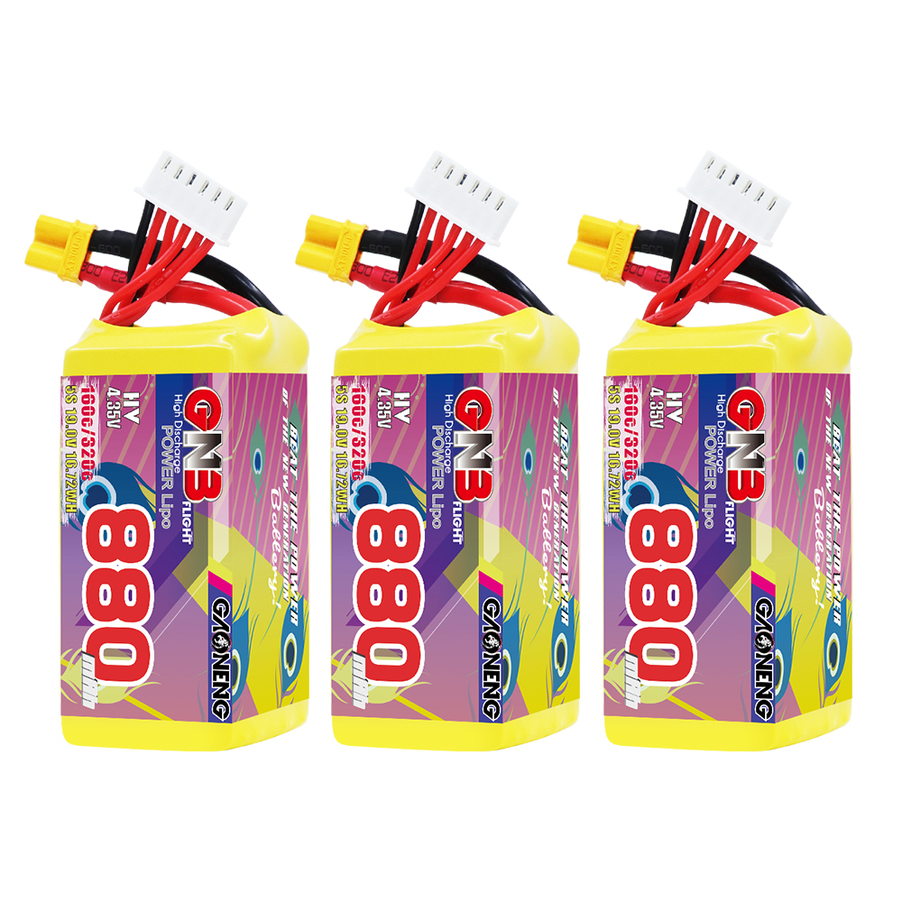 GAONENG GNB LiHV 5S 19V 880mah 160C XT30 LiPo Battery