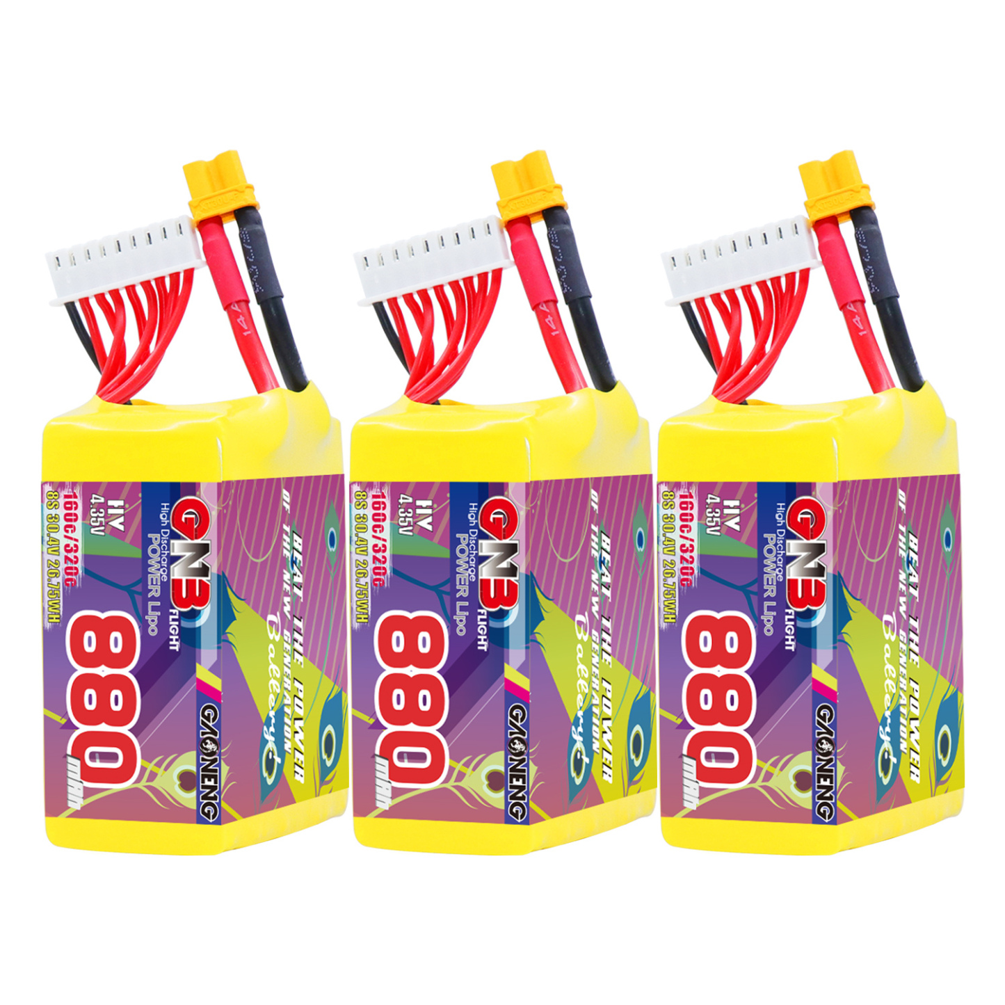 GAONENG GNB LiHV 8S 30.4V 880mAh 160C XT30 Connector LiPo Battery