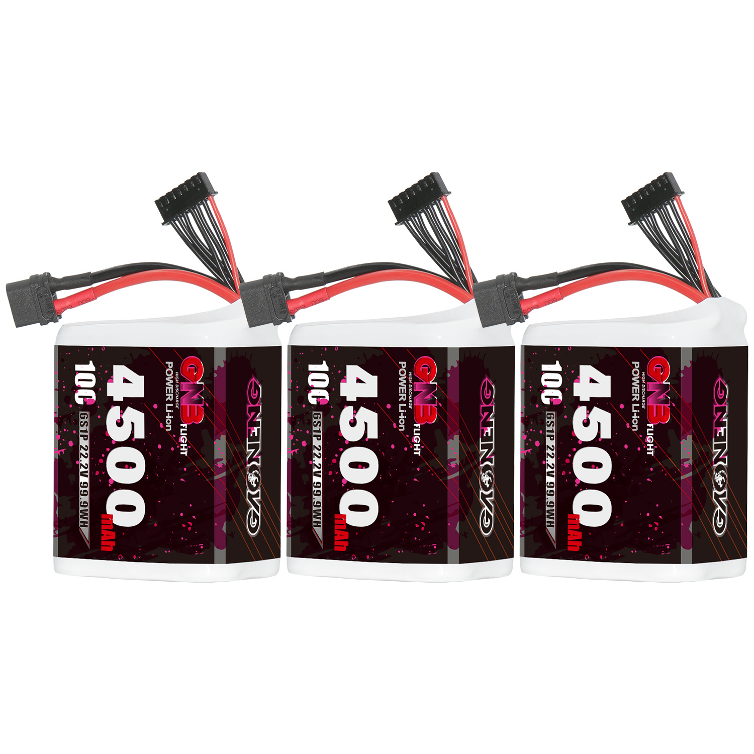 GAONENG GNB 6S 22.2V 4500mah 10C XT60 Li-ion Battery made with Molicel 21700 P45B