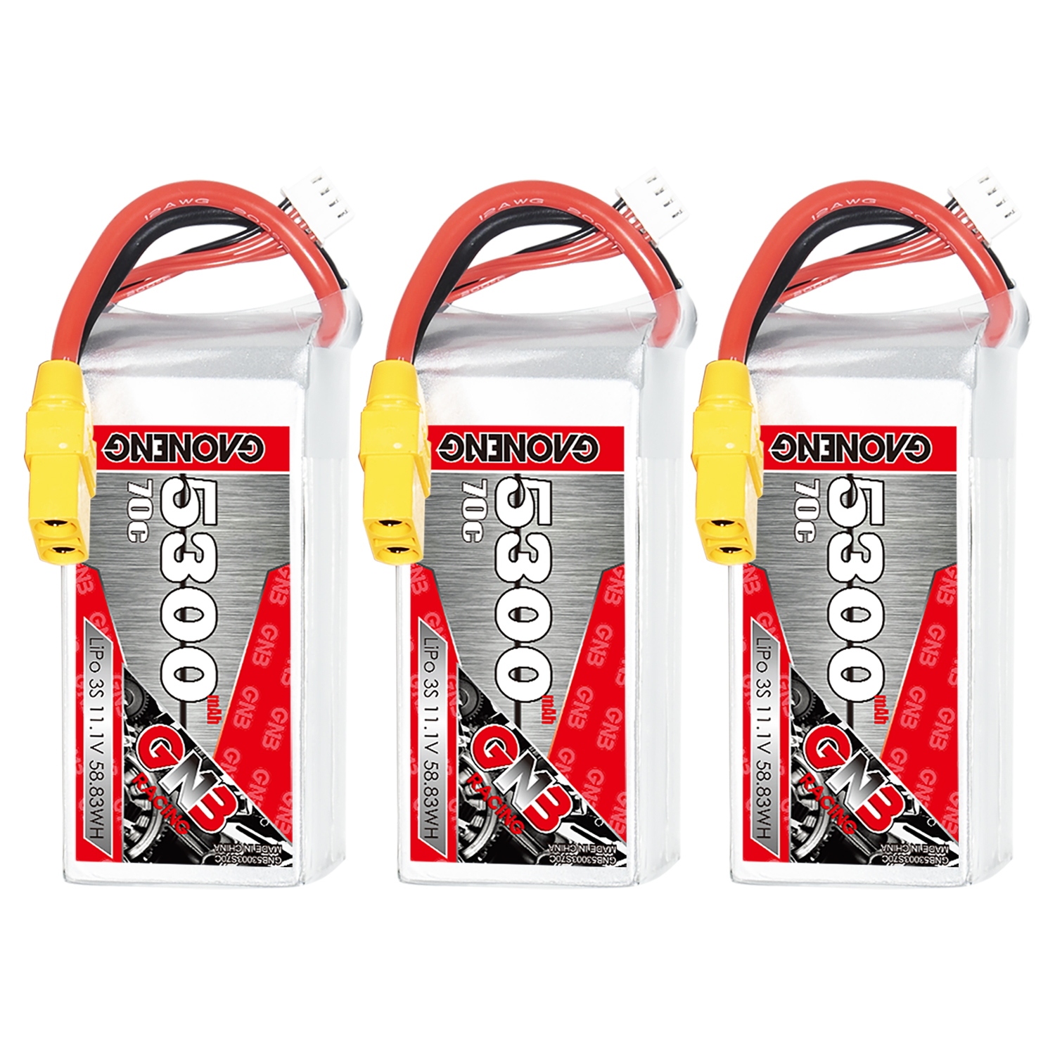 GAONENG GNB 3S 11.1V 5300mah 70C LiPo Battery XT90