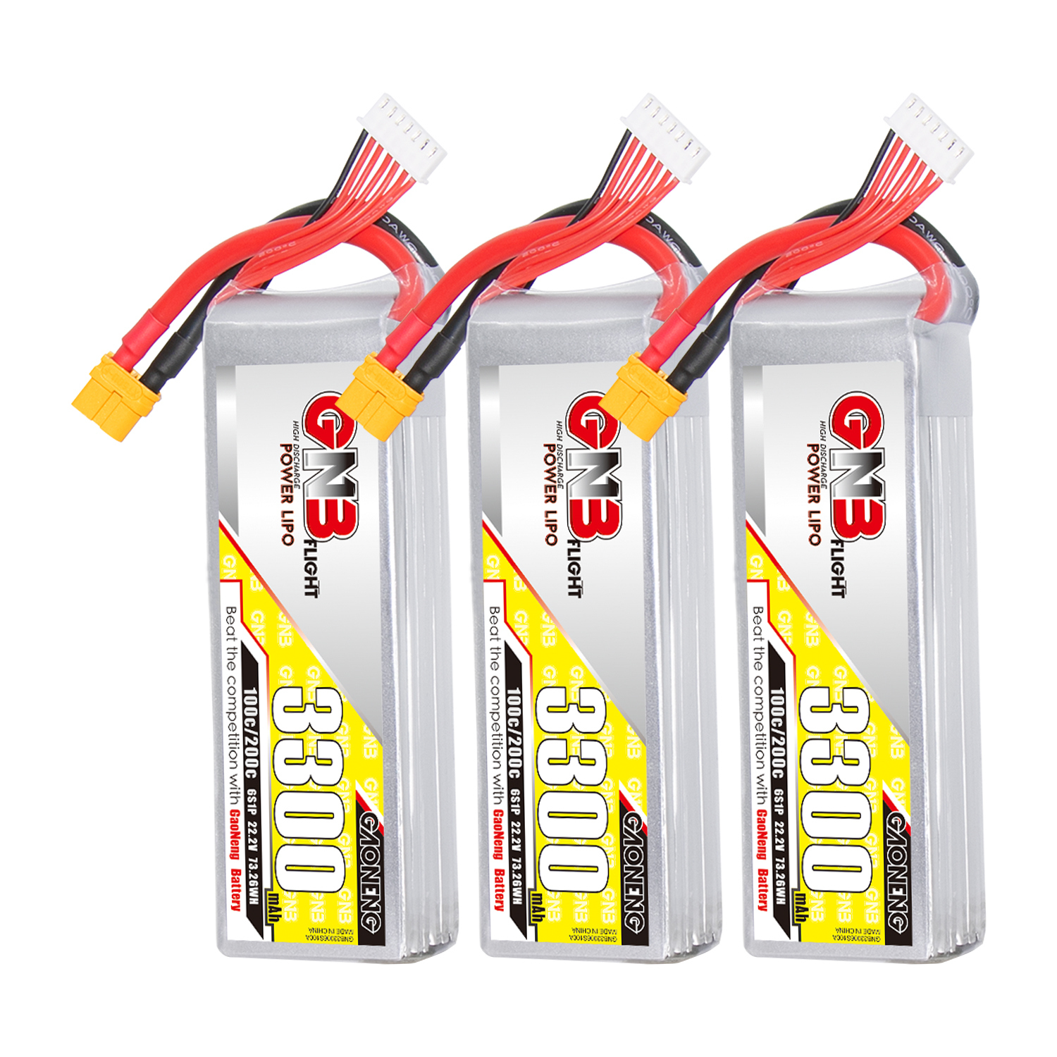 GAONENG GNB 6S 22.2V 3300mAh 100C LiPo Battery XT60