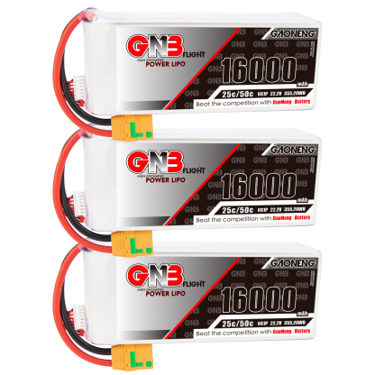 GAONENG GNB 6S1P 22.2V 16000mAh 25C RC LiPo Battery XT90S Anti-Spark