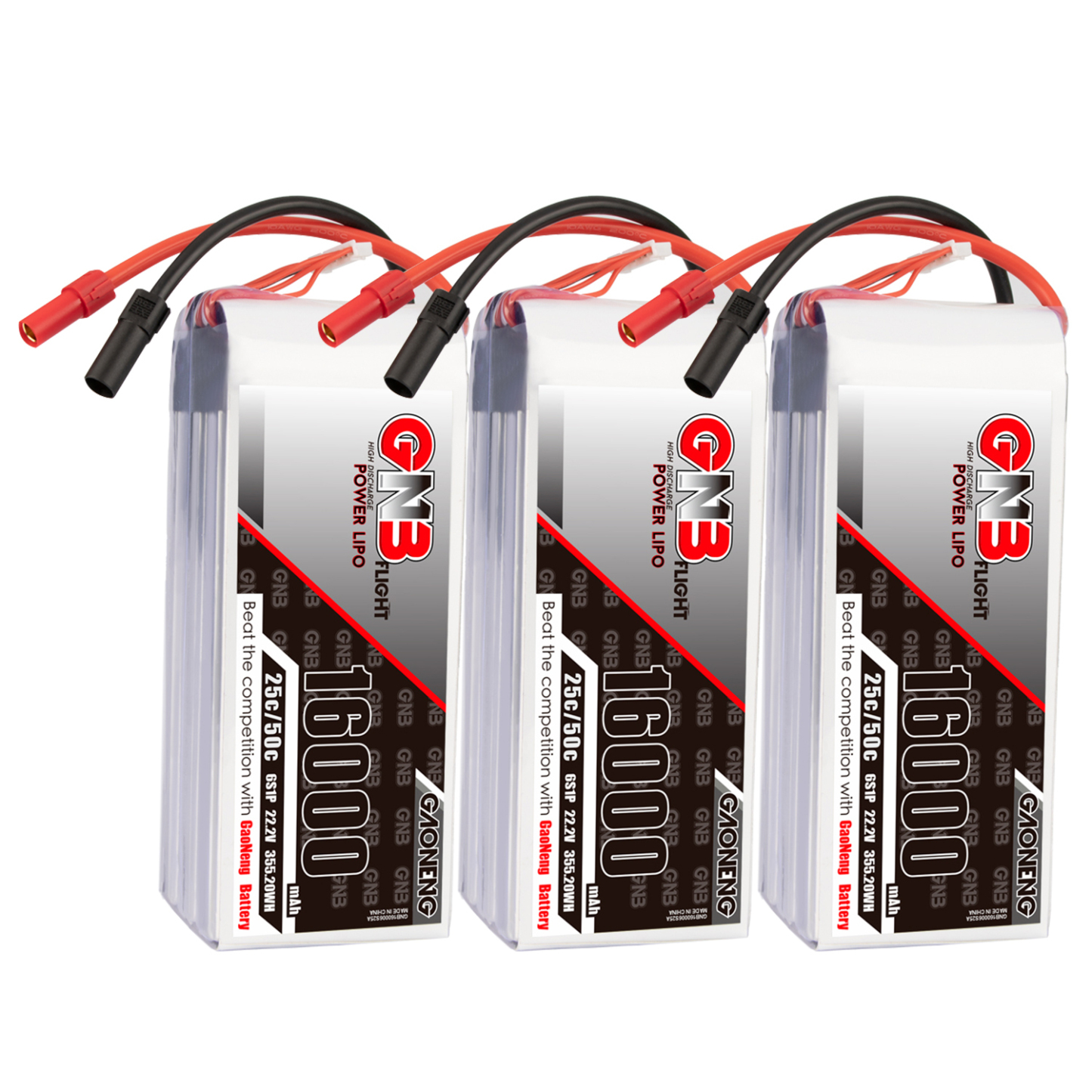 GAONENG GNB 6S1P 22.2V 16000mAh 25C RC LiPo Battery XT150 