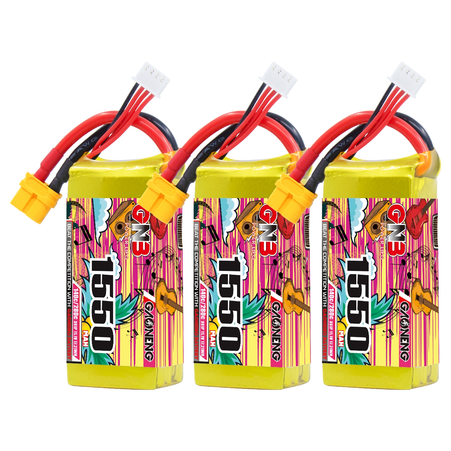 GAONENG GNB 3S 11.1V 1550mAh 140C XT60 LiPo Battery