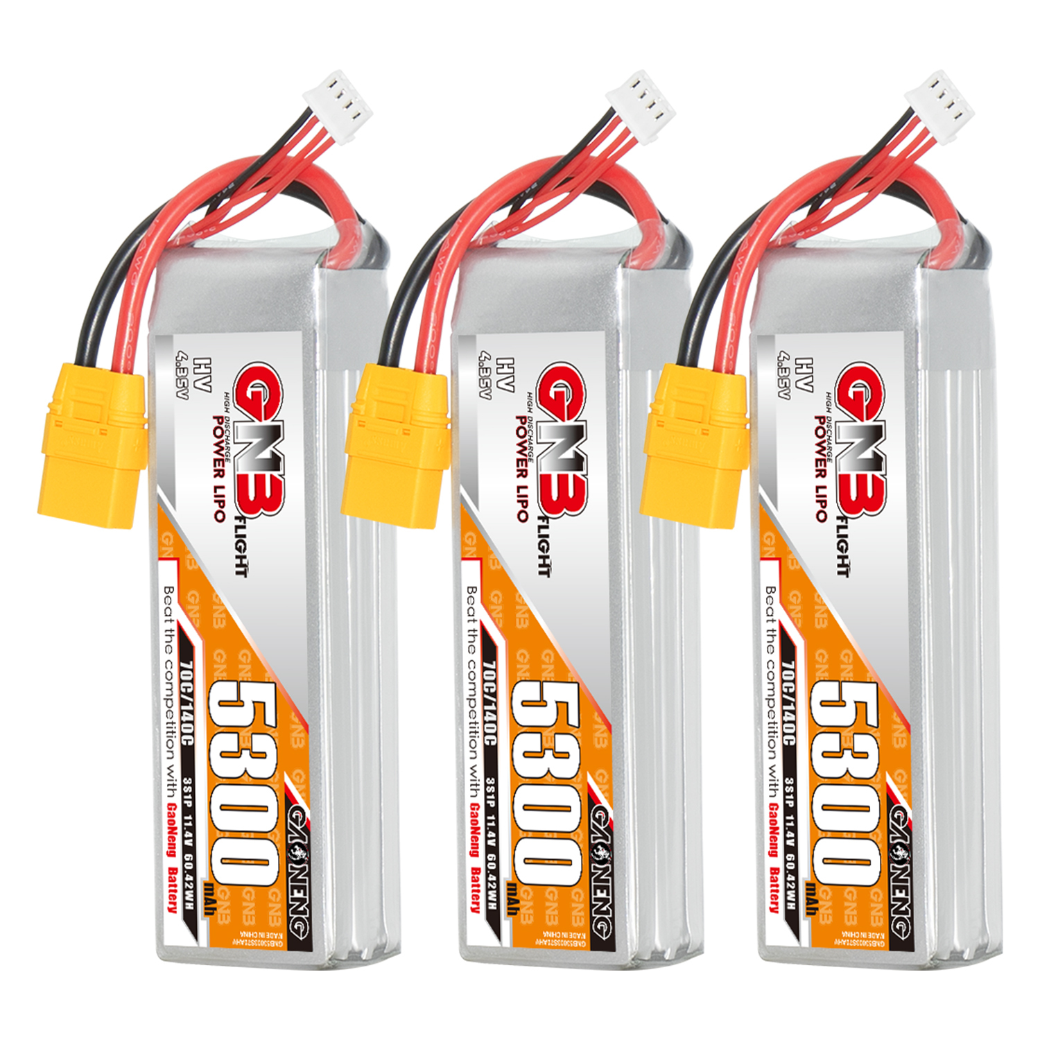 GAONENG GNB HV 3S 11.4V 5300mAh 70C LiPo Battery XT90