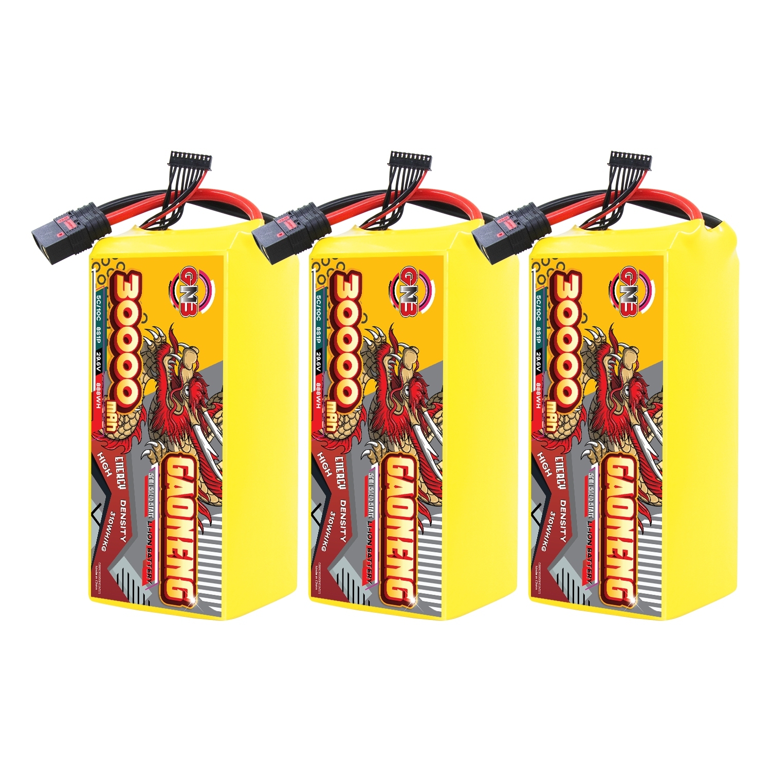 GAONENG GNB 30000mah 8S 29.6V 5C QS8 Semi Solid State Li-ion Battery 310WH/kg