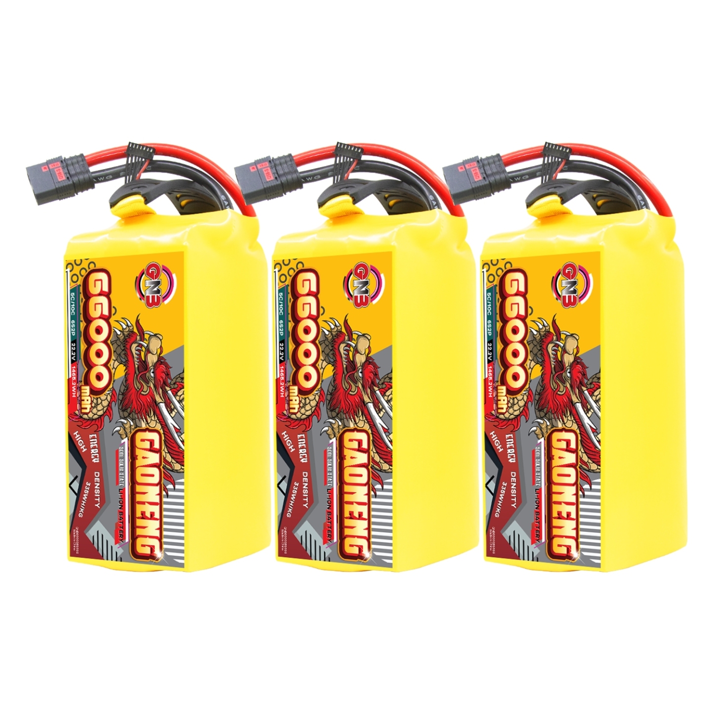 GAONENG GNB 66000mah 6S 22.2V 5C QS8 Semi Solid State Li-ion Battery 335WH/kg