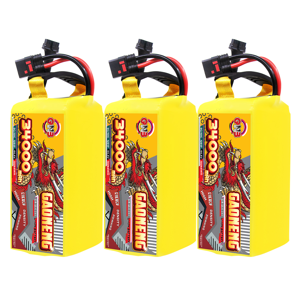 GAONENG GNB 34000mah12S 44.4V 5C QS8 Semi Solid State Li-ion Battery 310WH/kg 