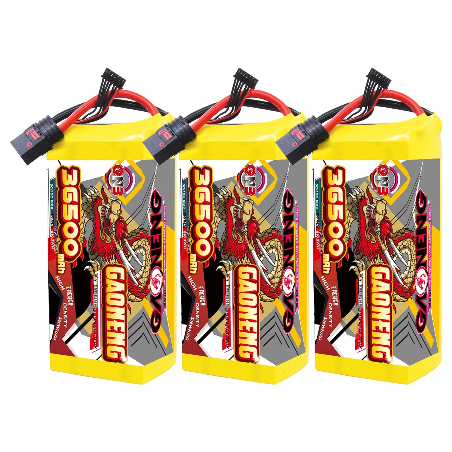 GAONENG GNB 36500mah 6S 22.2V 5C QS8 Semi Solid State Li-ion Battery 335WH/kg