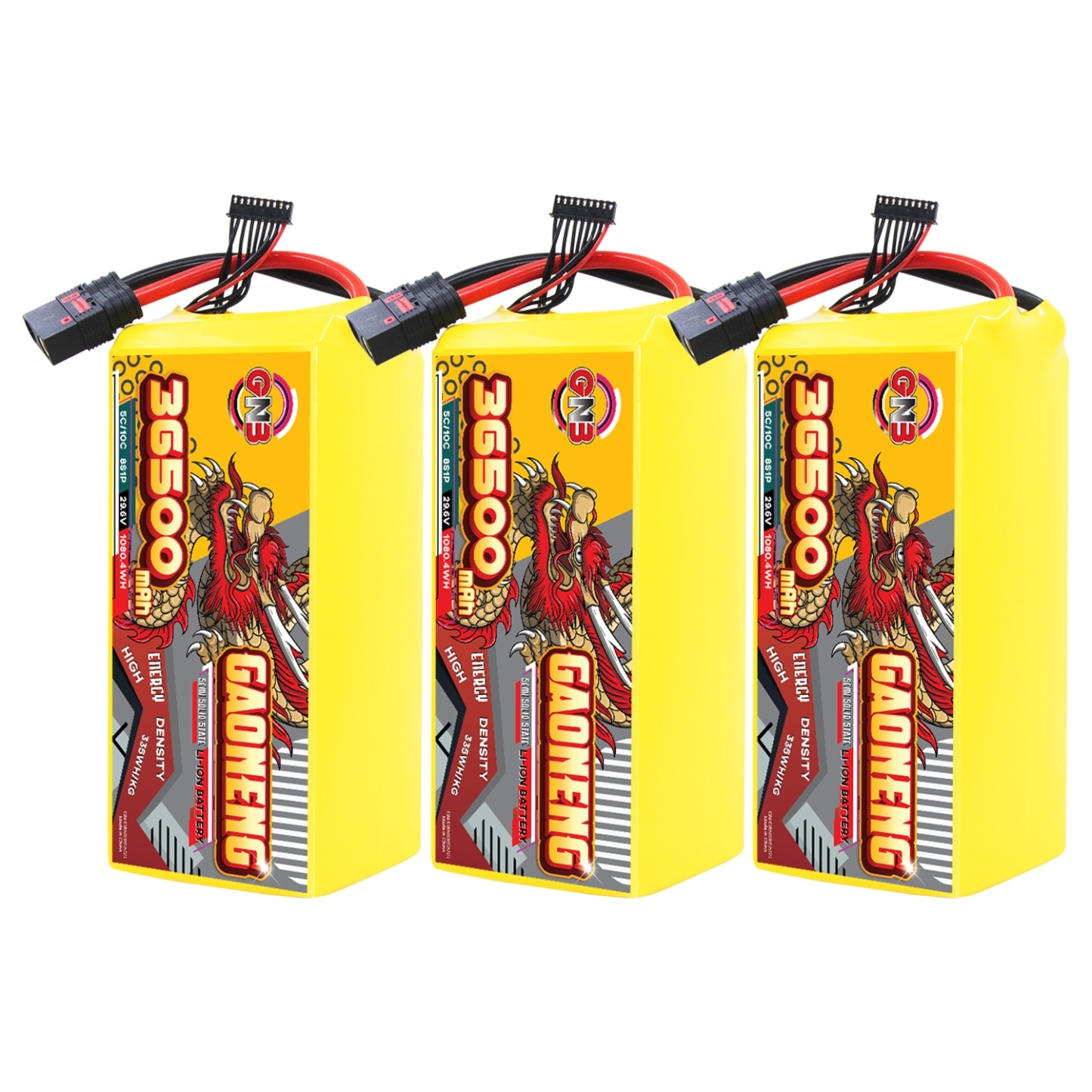 GAONENG GNB 36500mah 8S 29.6V 5C QS8 Semi Solid State Li-ion Battery 335WH/kg